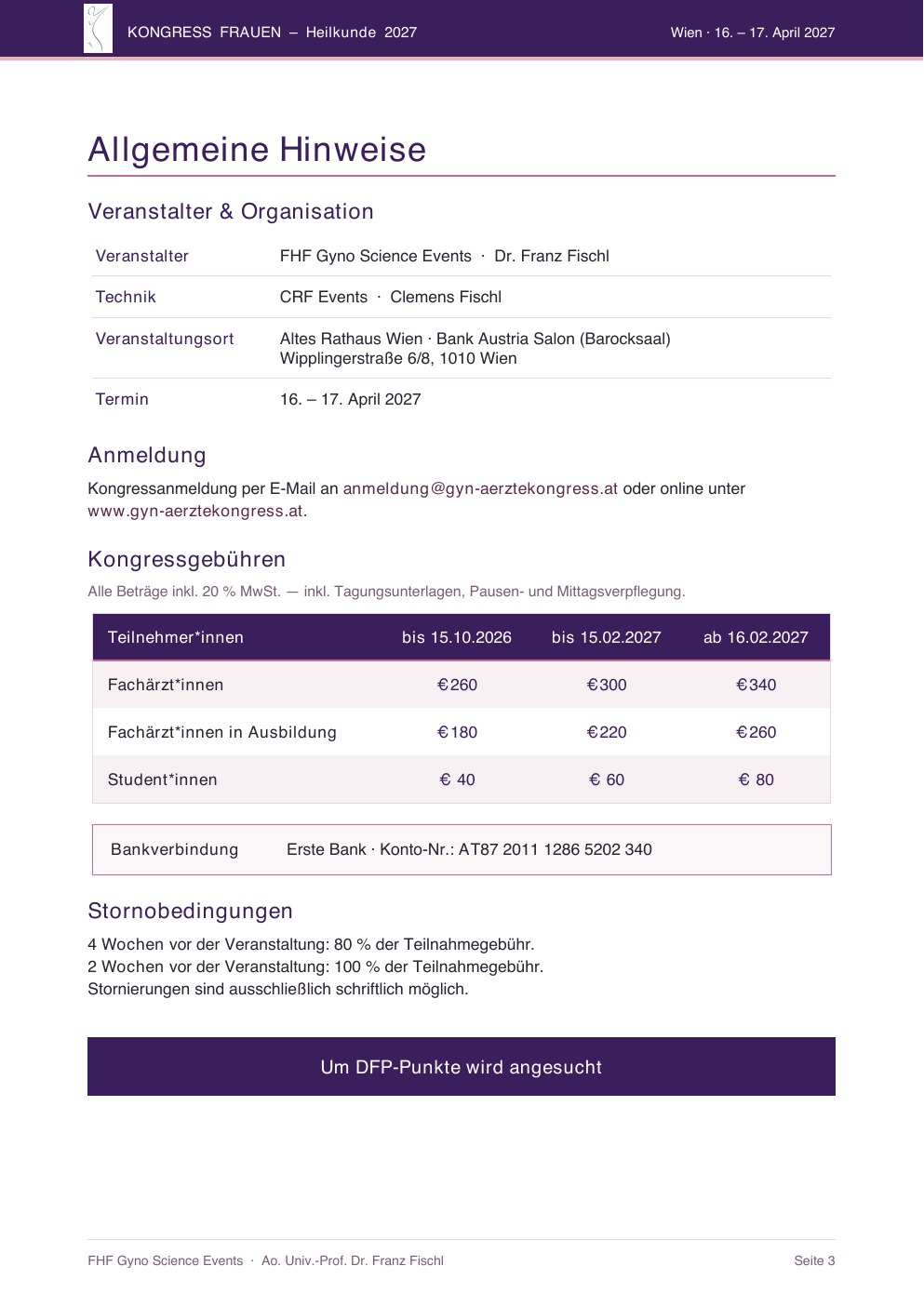 Programm zum Kongress 2027, Seite 3